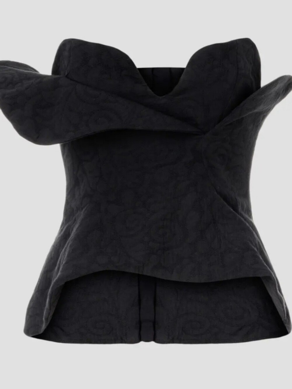 Mara Hoffman Angela Strapless Bustier Top - Black Cotton